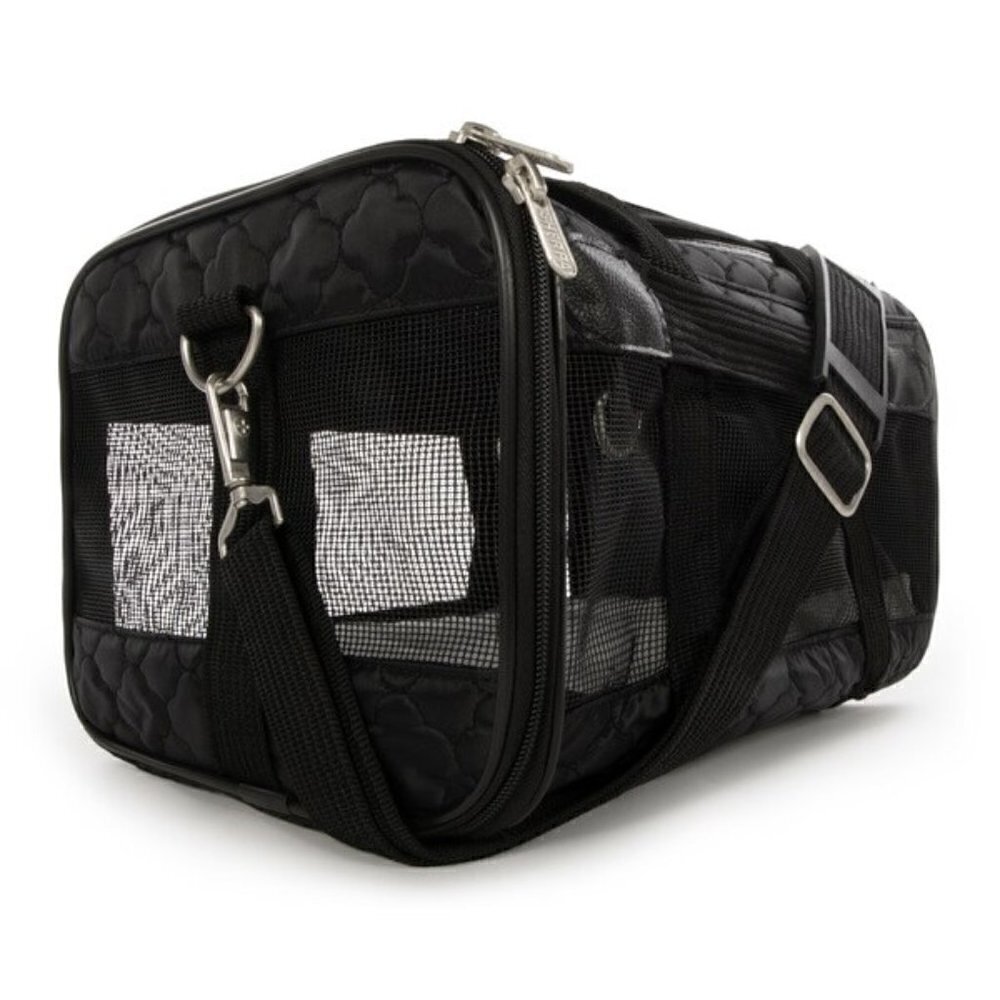 Pet Carrier, Black Lattice Stitching, Small